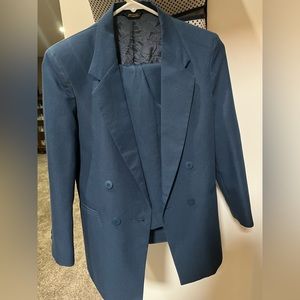 Boys size 12 dressy pants and suit jacket navy blue